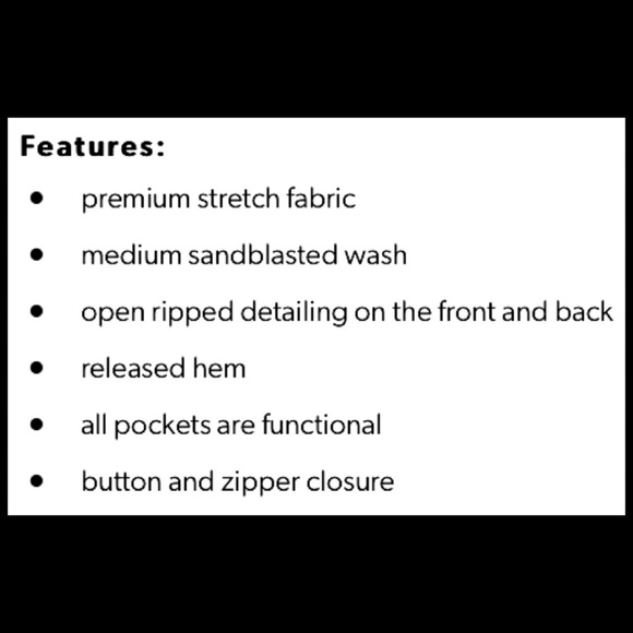 💋 KANCAN Ripped Boyfriend Jeans High-Rise Stretch Premium Jeans NICE NWTS$100 - Picture 5 of 9